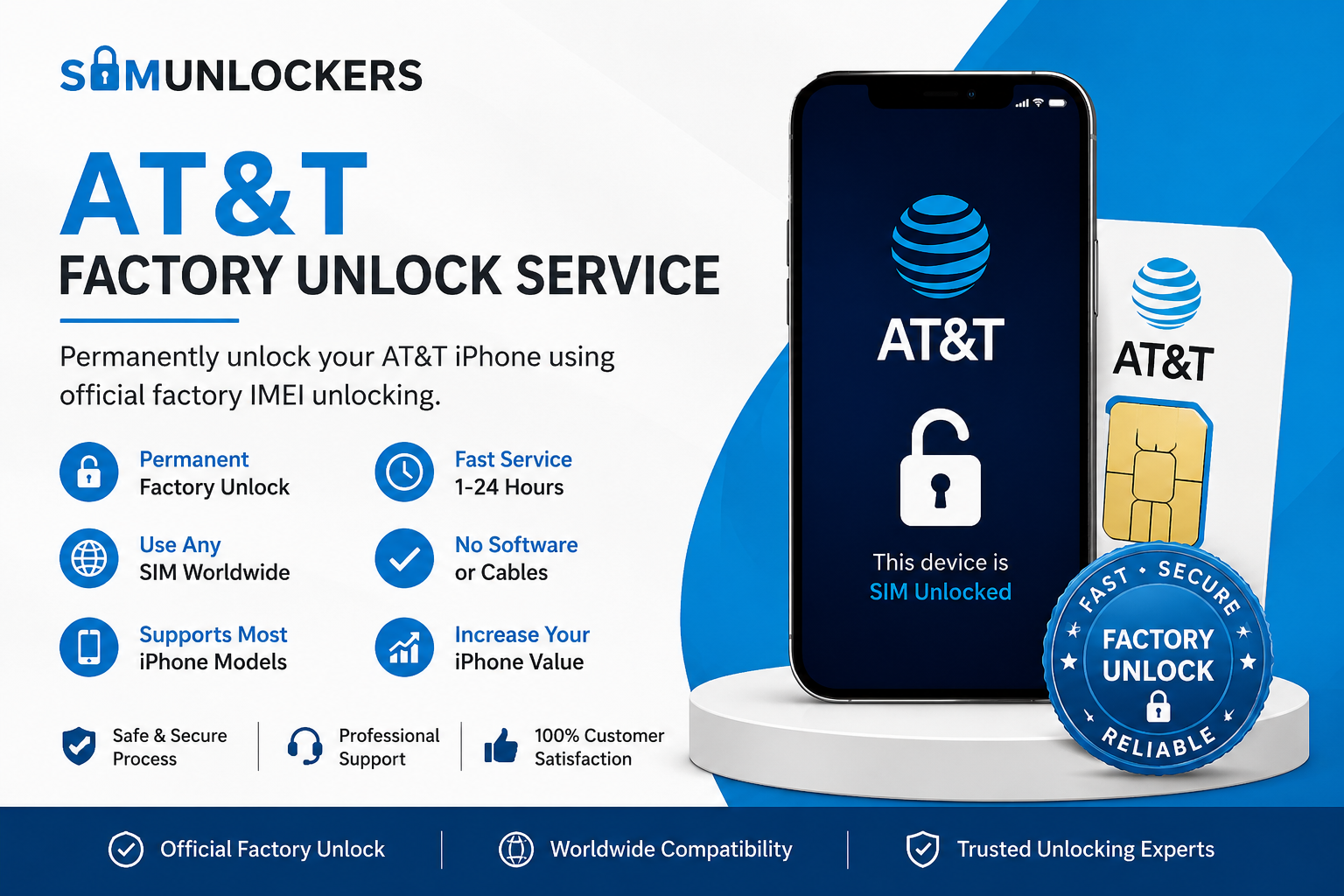 AT&T Premium iPhone Factory Unlock Service